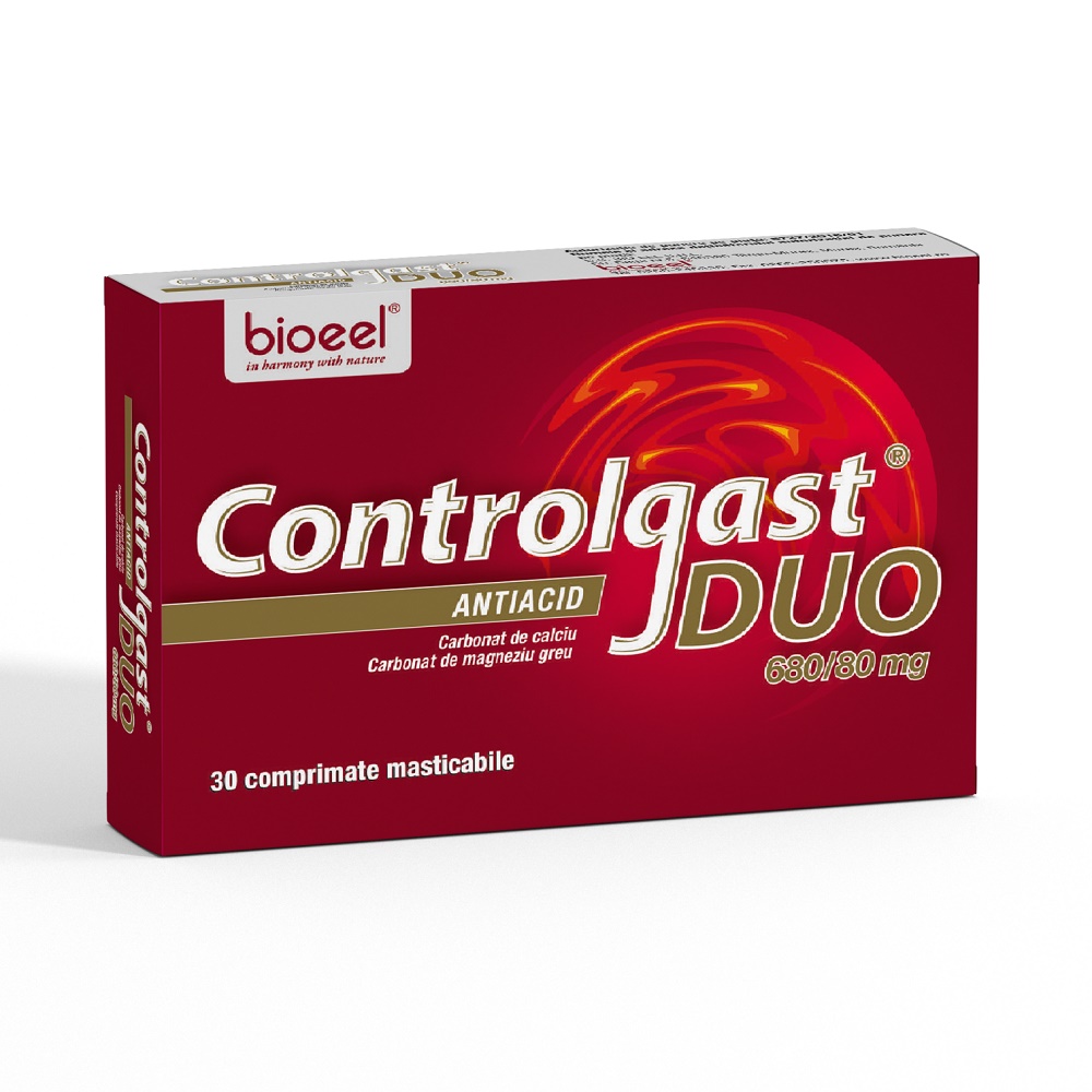 Controlgast Duo 680/80mg, 30 comprimate, Bioeel
