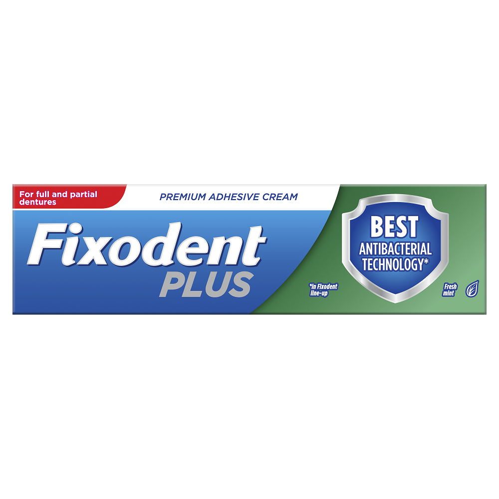 Crema adeziva pentru proteza dentara Dual Protect, 40 g, Fixodent Plus 