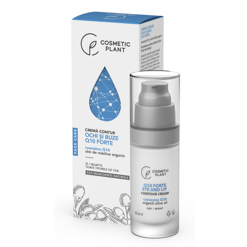 Crema contur ochi si buze Q10 forte Face Care, 30 ml, Cosmetic Plant