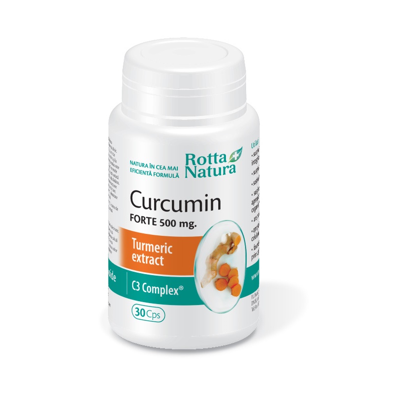Curcumin Forte, 500 mg, 30 capsule, Rotta Natura