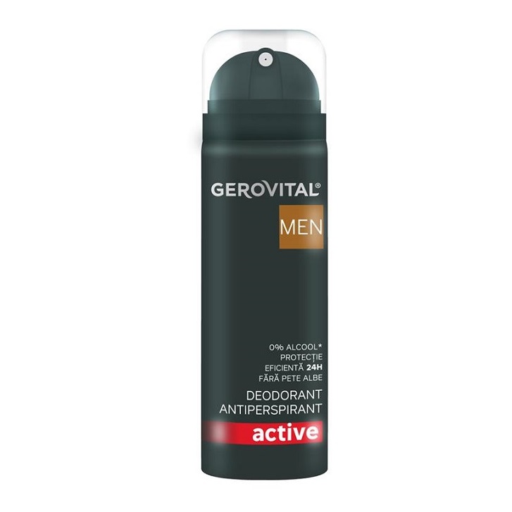 Deodorant antiperspirant Men Active, 150 ml, Gerovital