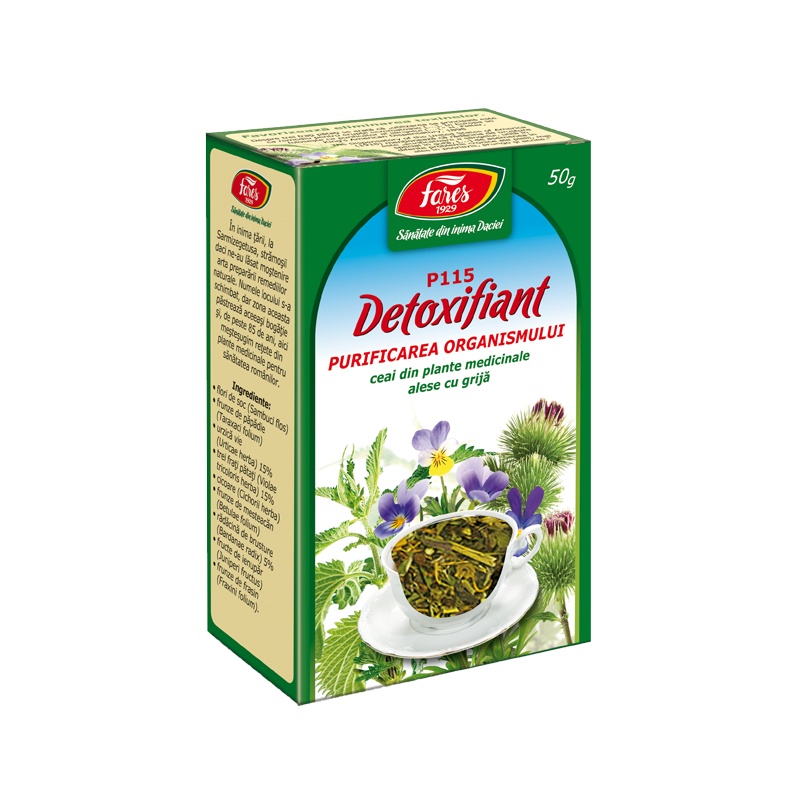 Detoxifiant, P115, ceai la pungă