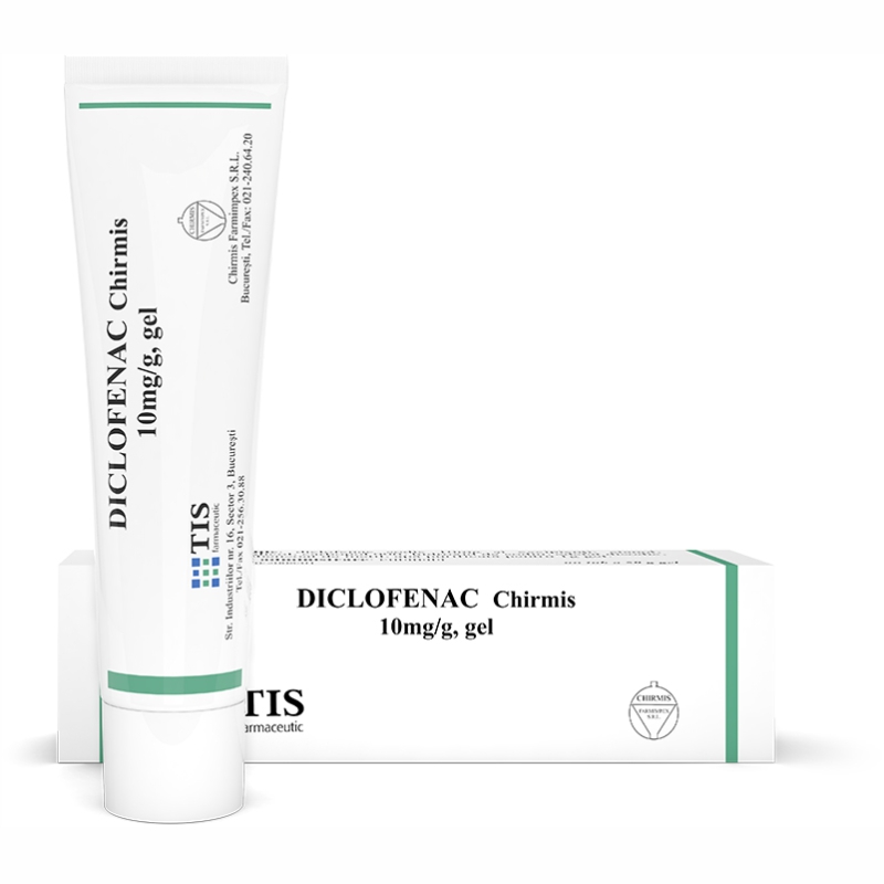 Diclofenac Chirmis gel, 50 g, Tis Farmaceutic
