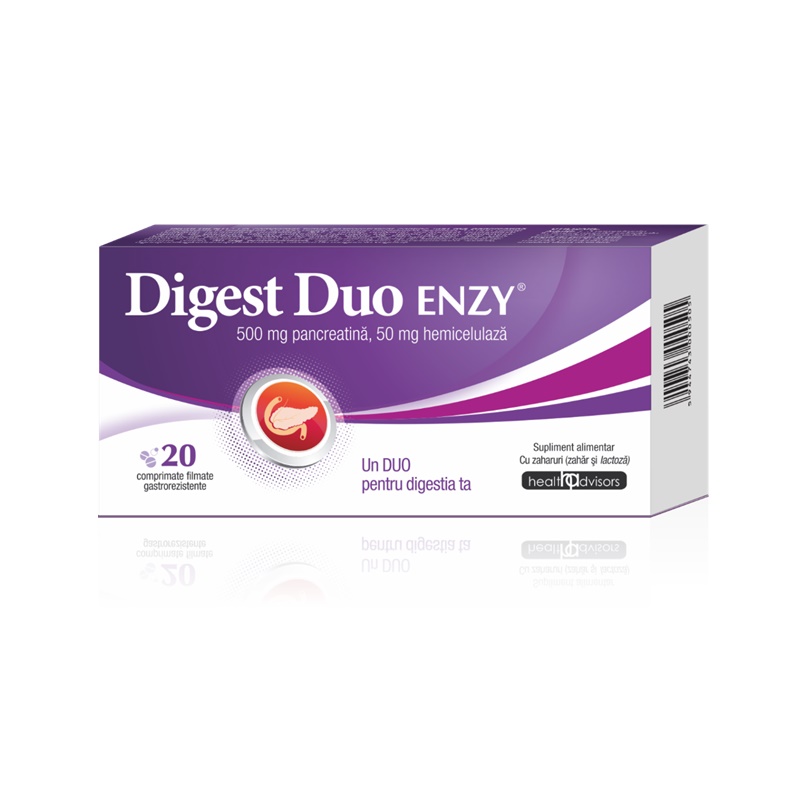 Digest Duo Enzy, 20 comprimate, Health Advisors