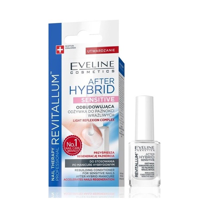 Tratament pentru unghiile sensibile dupa manichiura hybrida Nail Therapy Revitallum, 12 ml, Eveline Cosmetics