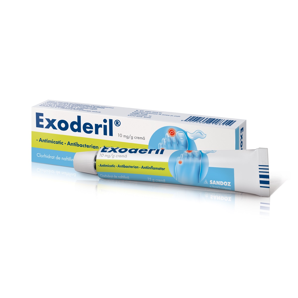Exoderil crema, 10 mg/g, 15 g, Sandoz