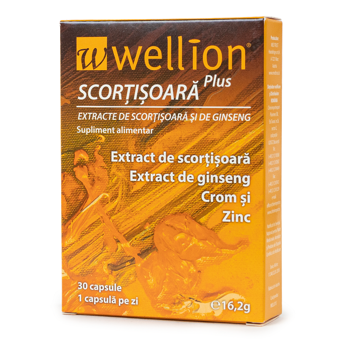 Extract de scortisoara si de ginseng Wellion, 30 capsule, Med Trust
