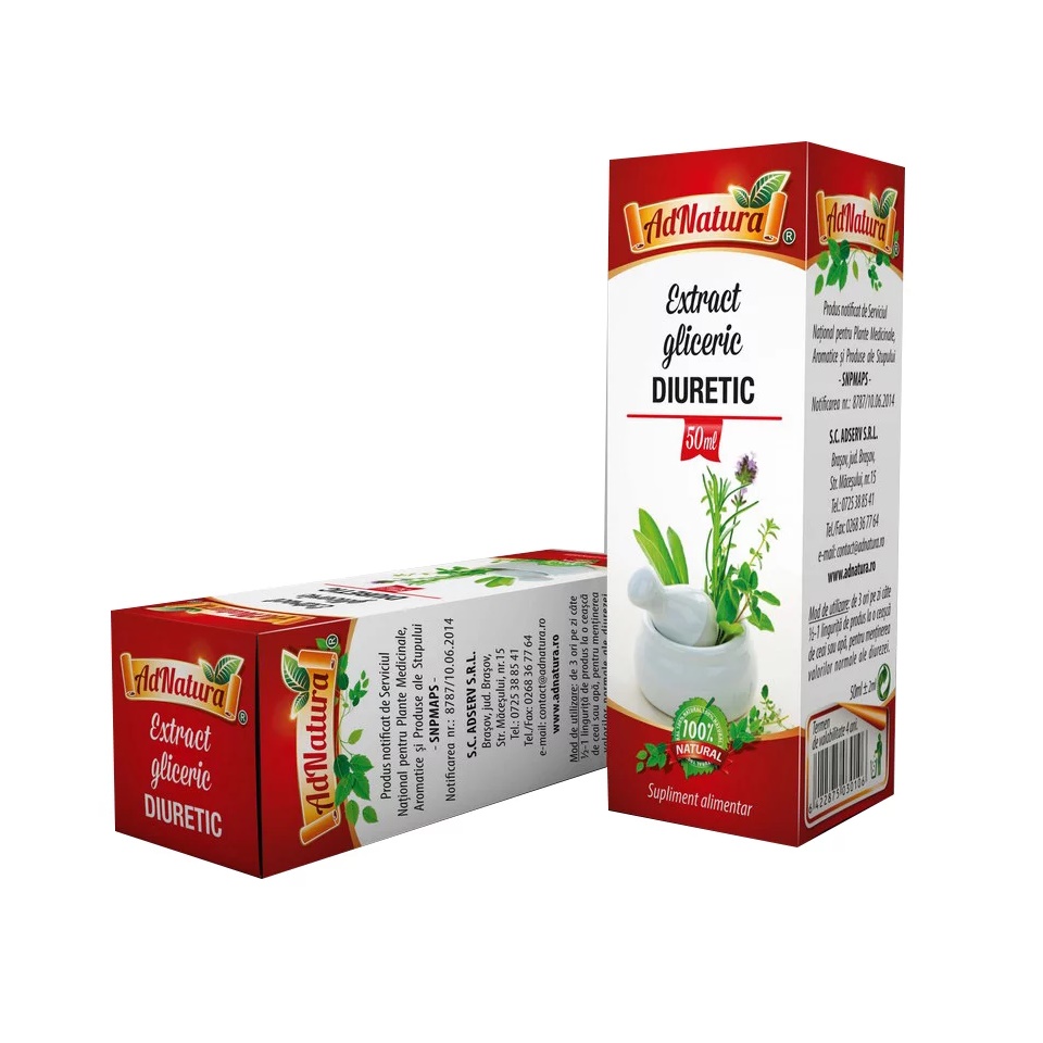 Extract gliceric diuretic, 50 ml, AdNatura