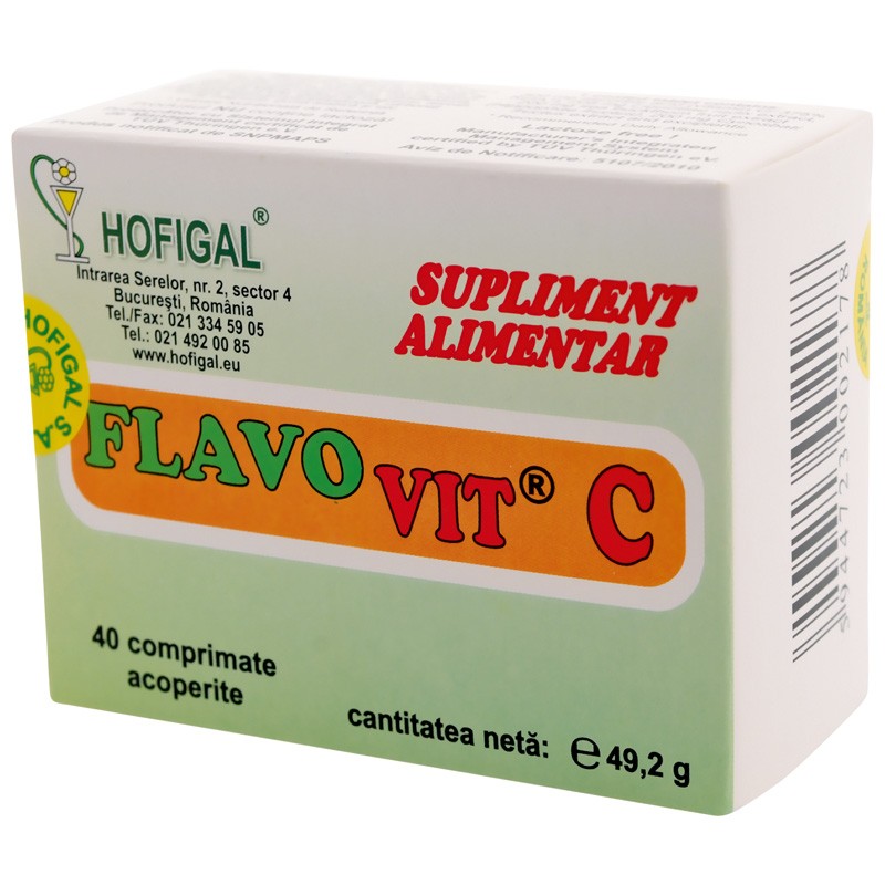 Flavovit C copii, 200 mg,  40 comprimate, Hofigal