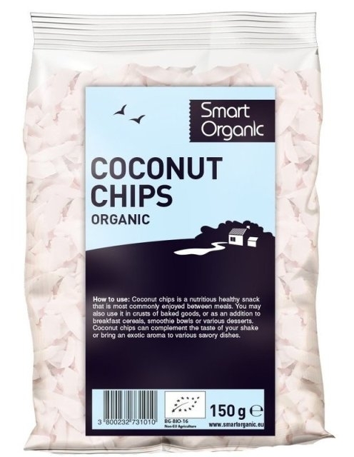 Fulgi bio de cocos, 150 g, Smart Organic