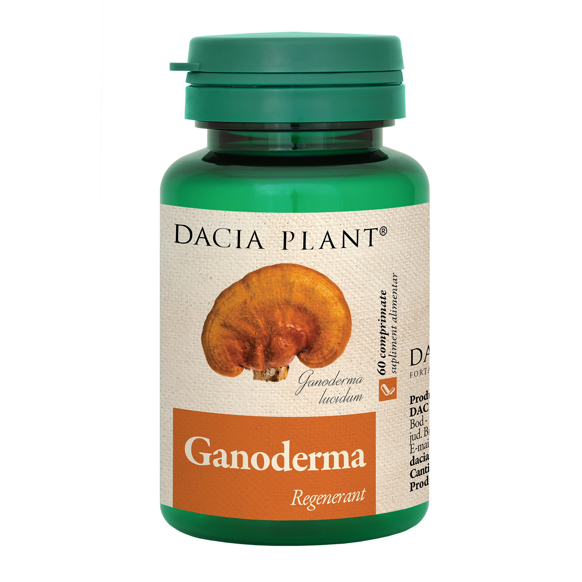 Supliment alimentar Ganoderma, 60 comprimate, Dacia Plant