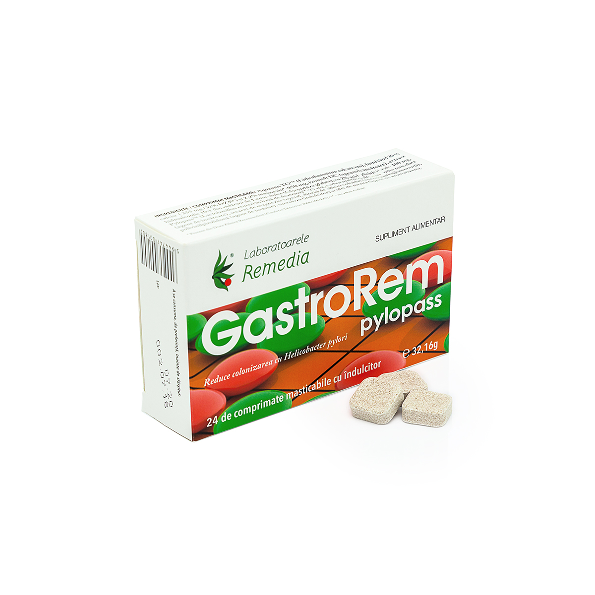 Gastrorem Pylopass, 24 comprimate, Remedia 