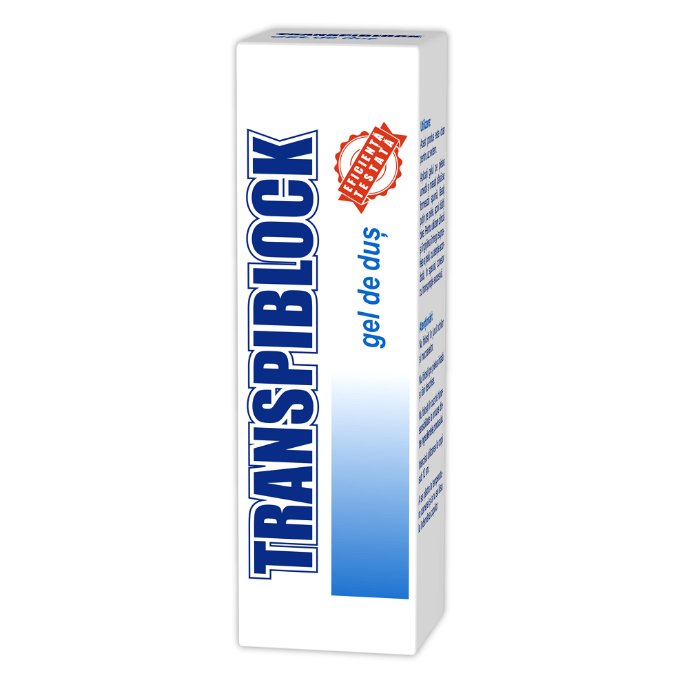 Gel de dus impotriva transpiratiei excesive Transpiblock, 200 ml, Zdrovit