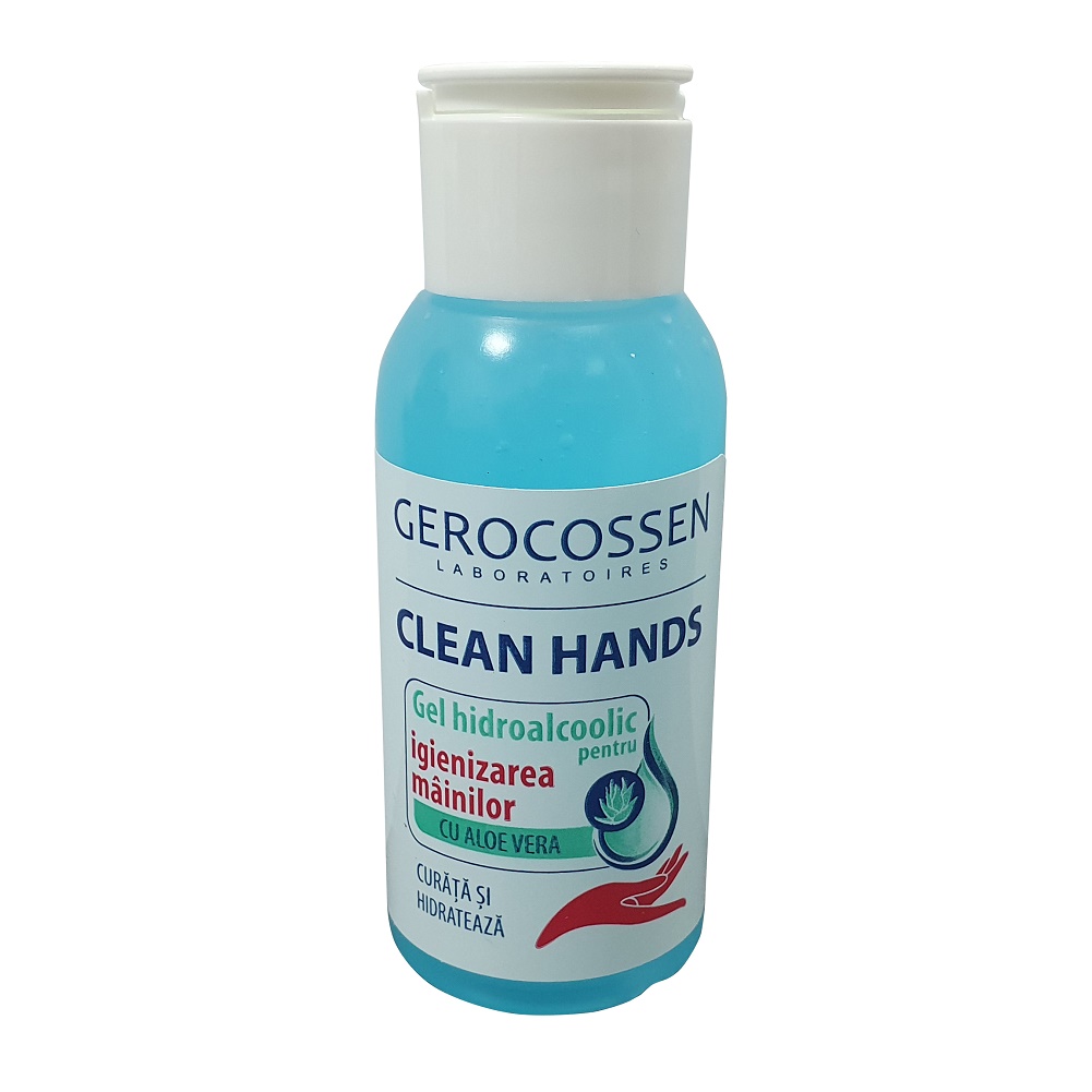 Gel hidroalcoolic pentru igienizarea mainilor Clean Hands, 75 ml, Gerocossen