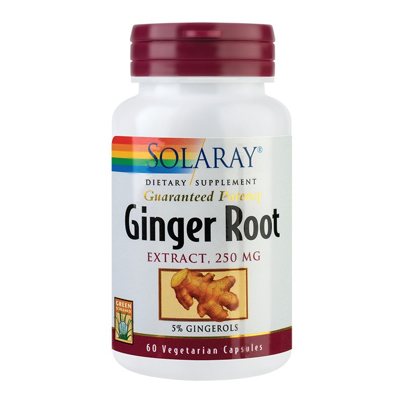 Ginger Root 250 mg Solaray, 60 capsule, Secom