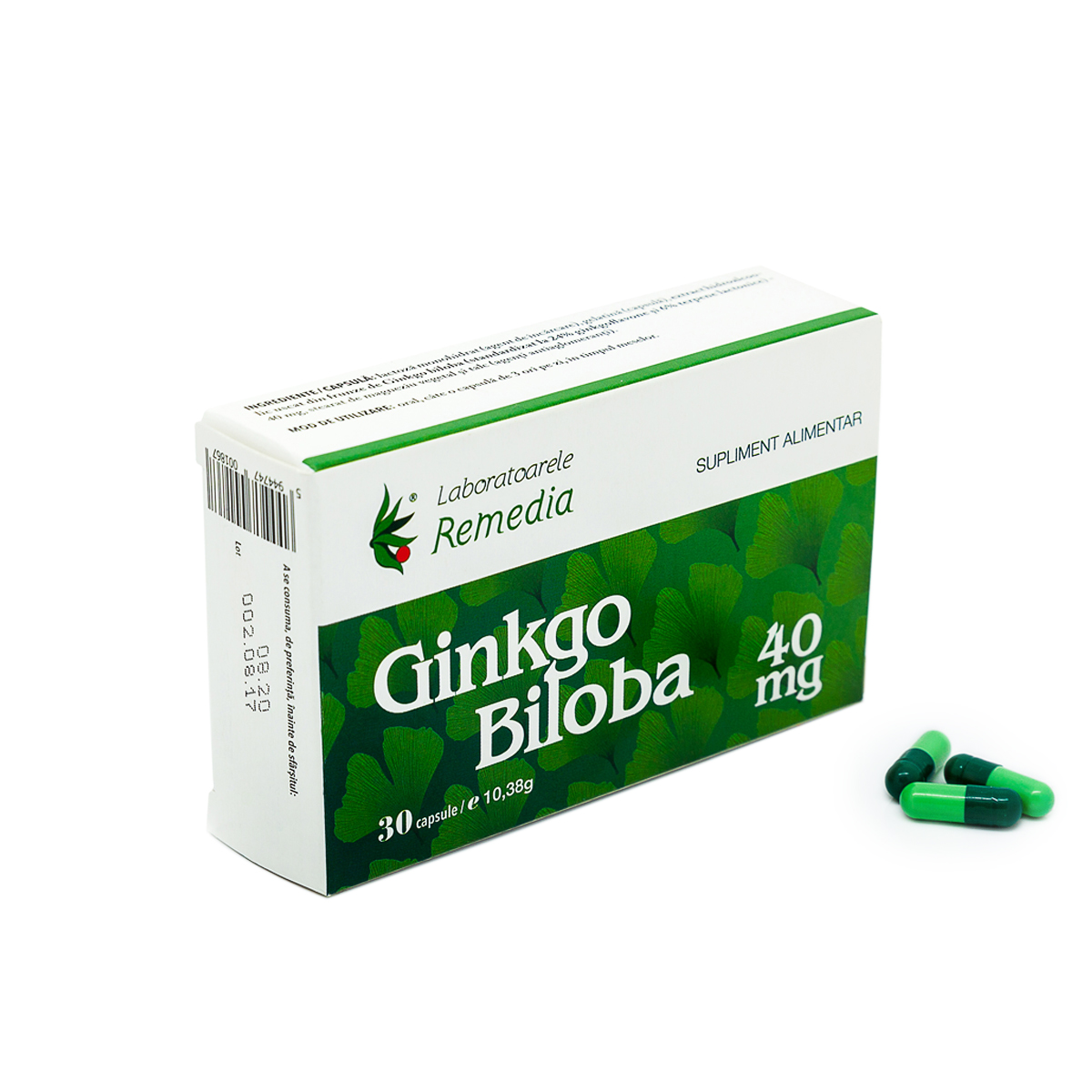 Ginkgo Biloba 40 mg, 30 capsule, Remedia