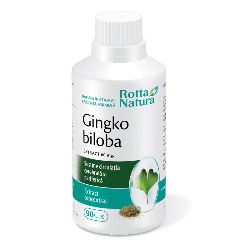 Gingko Biloba 60mg, 90 capsule, Rotta Natura