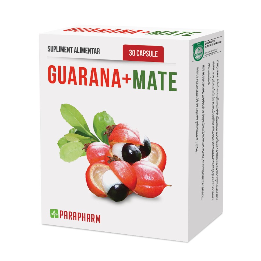 Guarana + Mate, 30 + 30 capsule, Parapharm