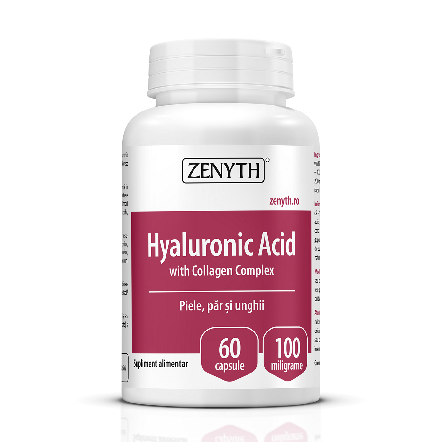 Acid Hialulronic cu Colagen Complex, 60 capsule, Zenyth