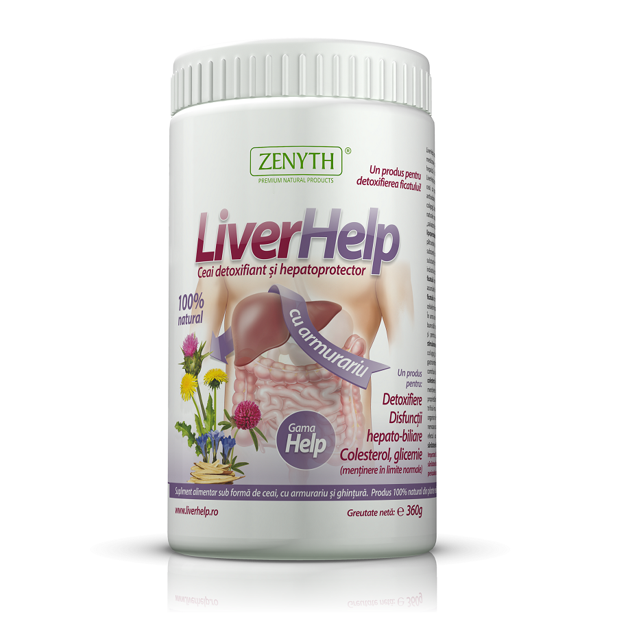 LiverHelp cu armurariu ceai detoxifiant și hepatoprotector, 360 g, Zenyth