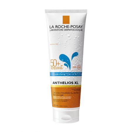 Gel-fluid de protectie solara cu aplicare pe pielea umeda sau uscata SPF 50+ Anthelios XL Wet Skin, 250 ml, La Roche-Posay