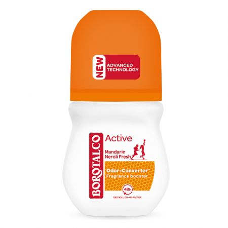 Deodorant roll-on Active Mandarine si Neroli, 50 ml, Borotalco