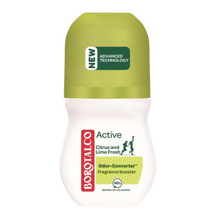 Deodorant roll-on Active Citrus and Lime, 50 ml, Borotalco