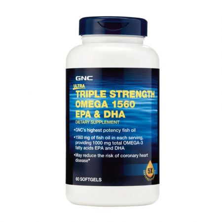 Triple Strenghth Omega 1560 mg EPA & DHA (893322), 60 capsule, GNC