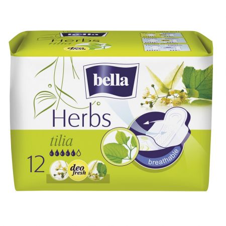 Absorbante Herbs Tilia, 12 bucati, Bella