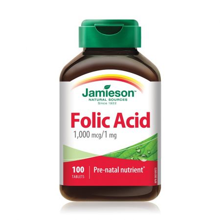 Acid folic 1mg, 100 tablete - Jamieson
