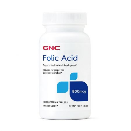 Acid Folic (253219), 800 mcg, 100 tablete, GNC