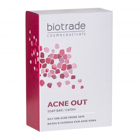 Sapun pentru tenul gras si predispus la acnee Acne Out, 100 g, Biotrade