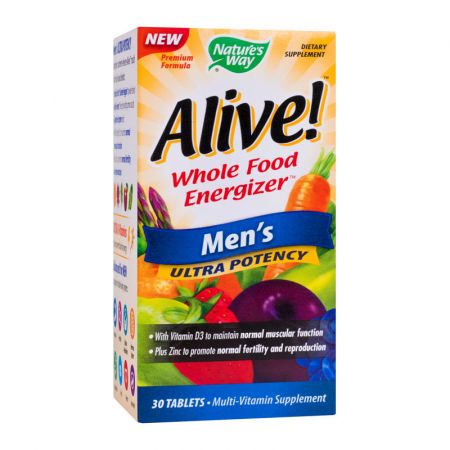 Alive Once Daily Mens Ultra Potency Nature's Way, 30 tablete - Secom