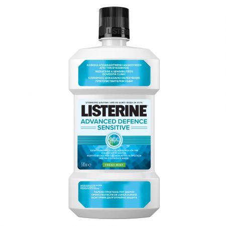 Apa de gura Advanced Defence Sensitive, 500 ml, Listerine 