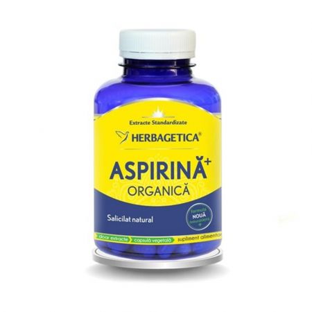 Aspirina Organica, 120 capsule, Herbagetica