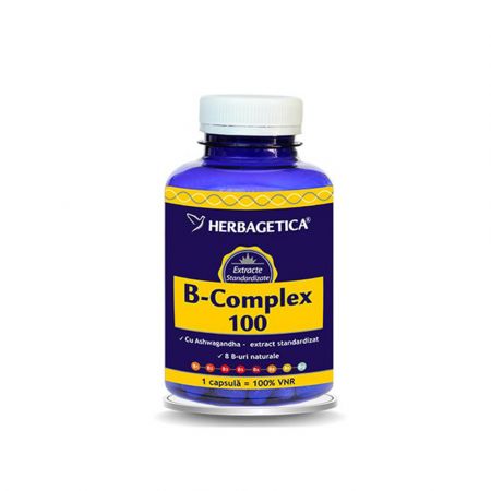 B-Complex 100, 120 cpasule, Herbagetica