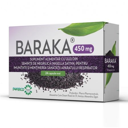 Baraka, 450 mg, 450 mg, 24 capsule moi, Pharco