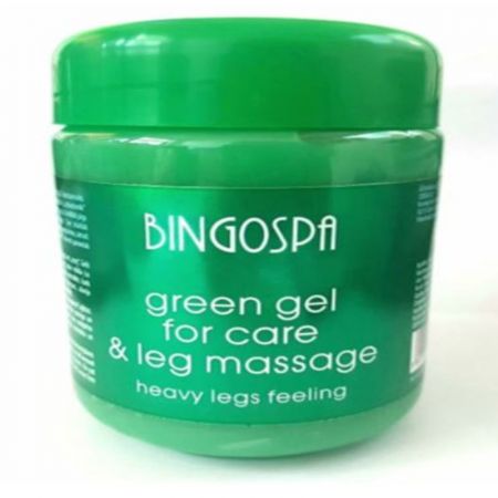Gel de masaj verde pentru picioare grele, 500 g - Bingo SPA