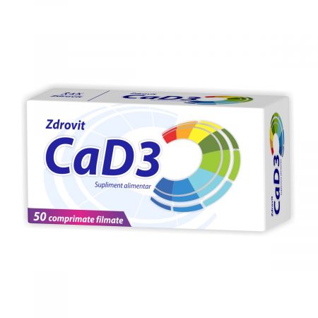 Calciu + D3, 50 comprimate - Zdrovit