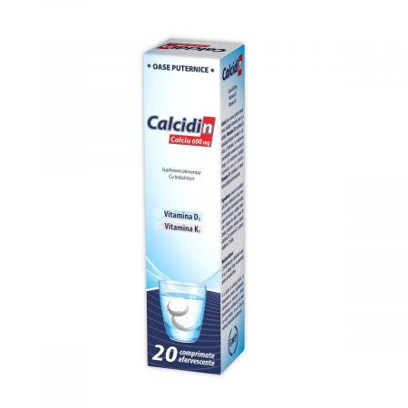 Calcidin 600 mg, 20 comprimate efervescente - Zdrovit