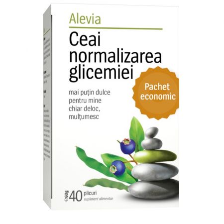 Ceai normalizarea glicemiei, 40 plicuri - Alevia