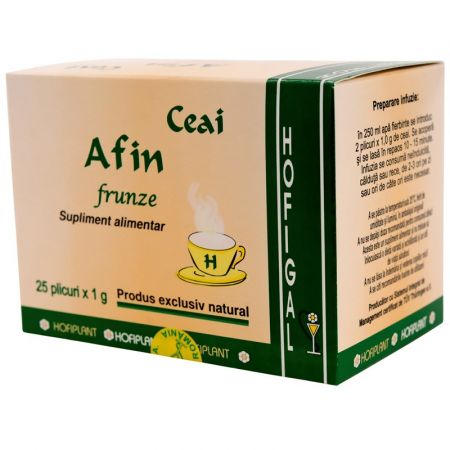 Ceai de Afin frunze, 25 plicuri - Hofigal