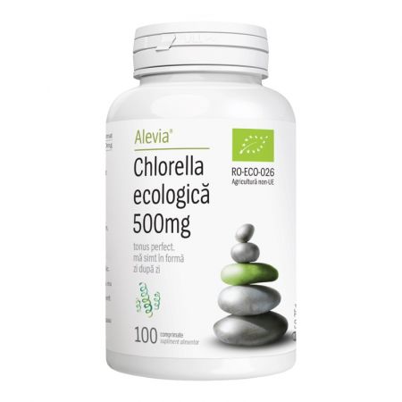 Chlorella ecologica, 500 mg, 100 comprimate, Alevia