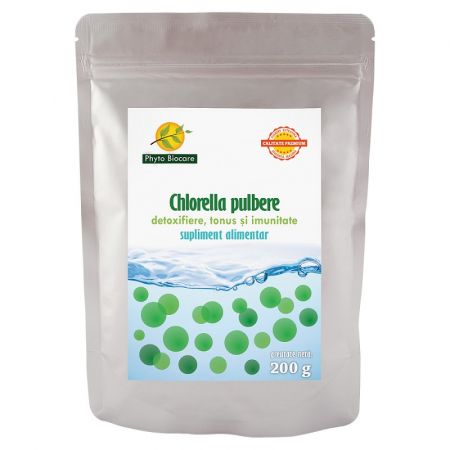 Chlorella pulbere,, 200 g, Phyto Biocare