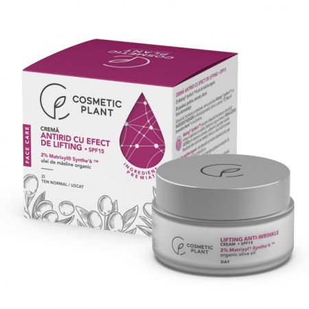 Crema antirid cu efect de lifting cu SPF 15 Face Care, 50 ml, Cosmetic Plant