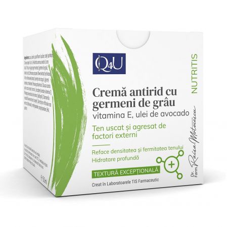 Crema antirid cu germeni de grau Nutritis Q4U, 50 ml - Tis Farmaceutic