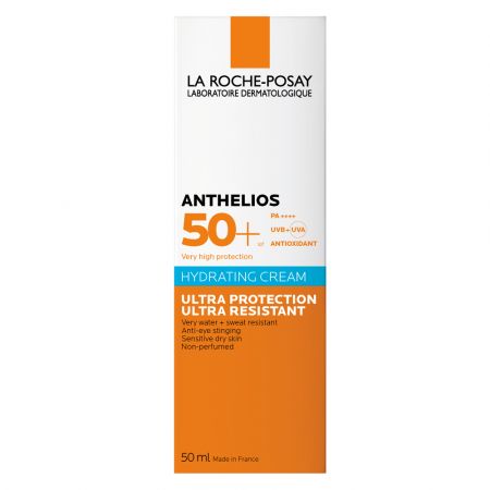 Crema potrivita pentru zona ochilor fara parfum SPF 50+ Anthelios Ultra Sensitive, 50 ml, La Roche-Posay