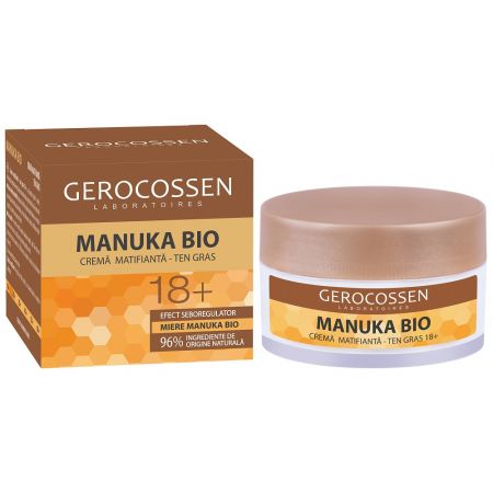 Crema matifianta pentru ten gras cu miere Manuka Bio 18+, 50 ml - Gerocossen