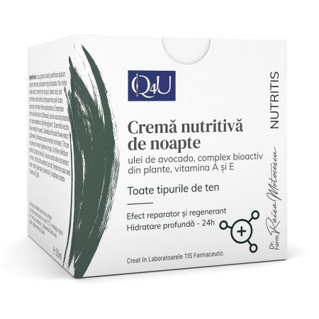 Crema nutritiva pentru noapte Nutritis Q4U, 50 ml - Tis Farmaceutic