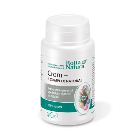 Crom + B Complex Natural, 30 capsule, Rotta Natura